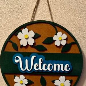 10" "Welcome sign door/wall hanger