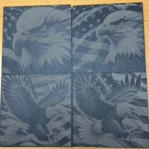 Set of 4 slate Patriotic, Eagle themed coasters