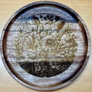 6" round acacia wood "Catch all"