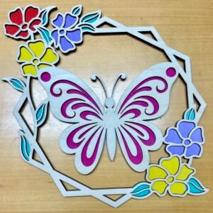 10x10 inch 2 layered Butterfly